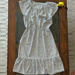 Ann Taylor Black and White Patterned Dress